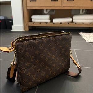 Brown Monogram Crossbody Purse
